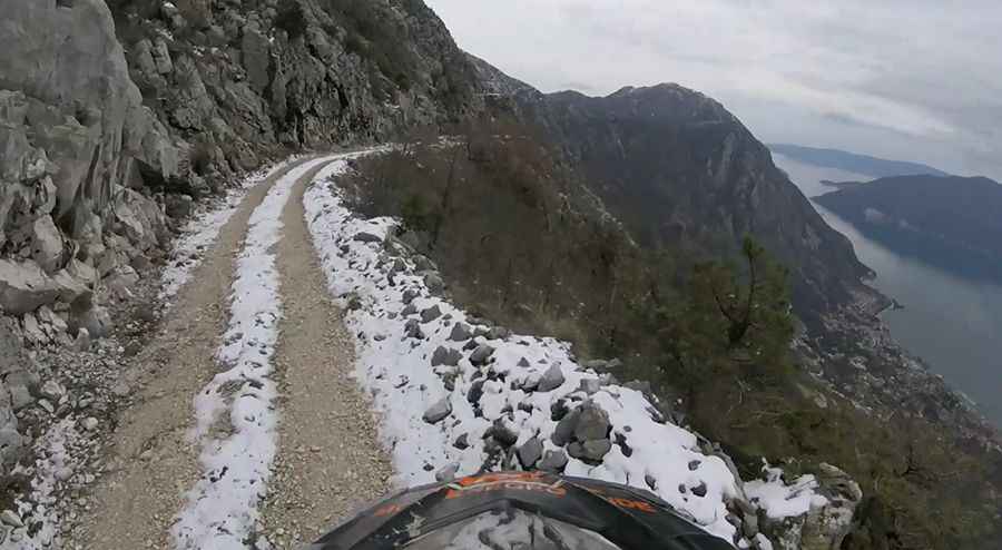 The road to Fortress Sveti Andrija is very intense